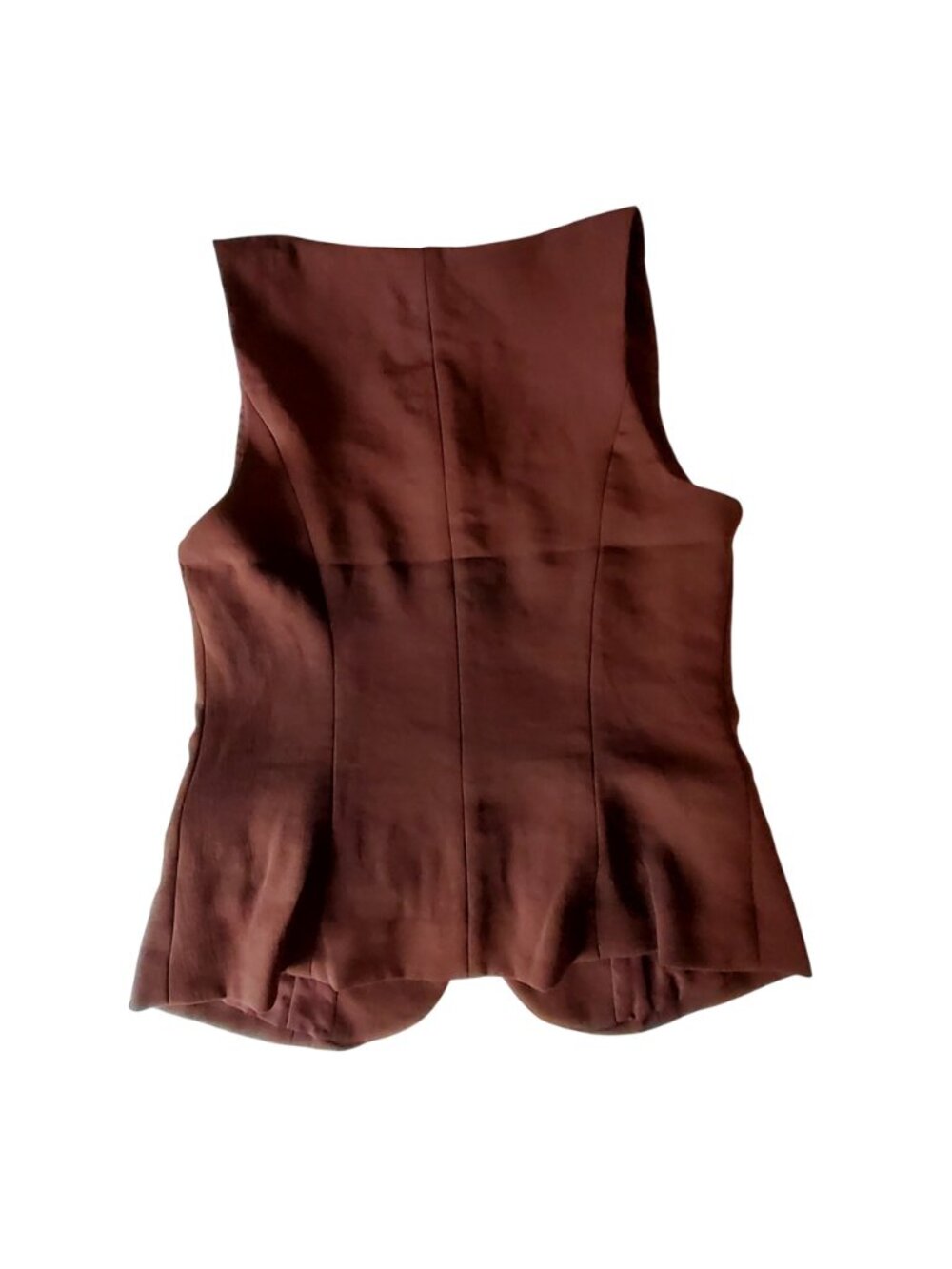 A New Day Womens Sleeveless Brown Vest Size XS Recycled Polyester Button Closure - Picture 2 of 9